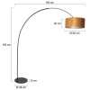 Steinhauer Curve lampada da terra ad arco moderna E27 con interruttore per soggiorno