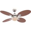 Globo WADE Ventilatore Cromo, Acciaio inox, Nichel opaco, 1-Luce