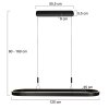 Steinhauer Mykty lampadario LED 2 luci 120 cm 40 Watt 2700 Kelvin 10500 Lumen