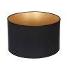 Steinhauer Lampada da tavolo Lyons, base scultorea in legno, paralume nero orientale
