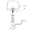 Steinhauer Lampada da tavolo Lyons, base scultorea in legno, paralume nero orientale