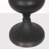 Steinhauer Lampada da tavolo Lyons, base scultorea in legno, paralume nero orientale