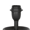 Steinhauer Lampada da tavolo Lyons, base scultorea in legno, paralume nero orientale