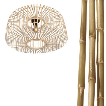 Steinhauer Bloeba lampada a sospensione rotonda a intreccio moderna E27 lunghezza 60 cm