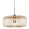 Steinhauer Lampada a sospensione a gabbia Sparkled Light, regolabile con paralume marrone