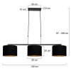 Steinhauer Stang lampada a sospensione moderna 3 luci regolabile, lunghezza 140 cm
