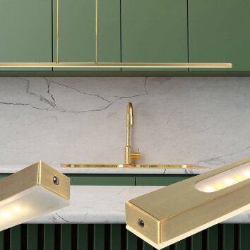 Steinhauer Zelena LED lampada a sospensione per isola cucina, a 3 luci, regolabile in altezza, lunghezza 155 cm