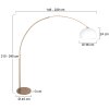 Steinhauer Sparkled Light lampada da terra ad arco, lampada ad arco regolabile 240 cm