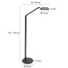 Steinhauer Ringlux lampada da terra LED da lettura orientabile 2700 K 1000 lm 5 W
