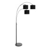 Steinhauer Sparkled Light lampada da terra ad arco 3 luci regolabile con interruttore