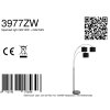 Steinhauer Sparkled Light lampada da terra ad arco 3 luci regolabile con interruttore