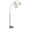 Steinhauer Sparkled Light Piantana ad arco lampada da terra 180 cm 3 luci con paralumi a gabbia