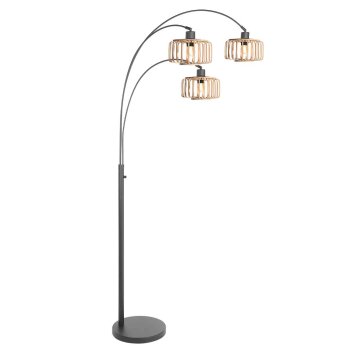 Steinhauer Sparkled Light Piantana ad arco lampada da terra 180 cm 3 luci con paralumi a gabbia