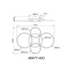 Globo Alvis plafoniera LED da soffitto moderna a 4 anelli per soggiorno e sala da pranzo