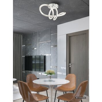 Globo Evangeline plafoniera LED a 3 anelli, lampada da soffitto moderna