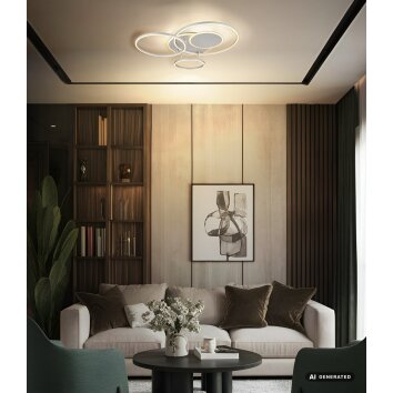 Globo Johnson plafoniera da soffitto LED rotonda con telecomando, moderno retrò