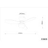 Irwin ventilatore da soffitto LED moderno con luce, 3 pale e telecomando