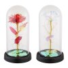 Globo Rosalina lampada decorativa LED, lampada da tavolo a campana con rosa, 20 luci LED