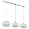 Globo Juana lampada a sospensione a 3 luci moderna retrò, paralumi ovali, E27, 40 W, 90 cm