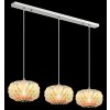 Globo Juana lampada a sospensione a 3 luci moderna retrò, paralumi ovali, E27, 40 W, 90 cm