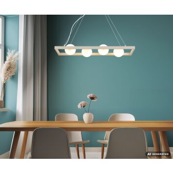 NOWA Nanda lampada a sospensione 4 luci per sala da pranzo moderna G9 84 cm