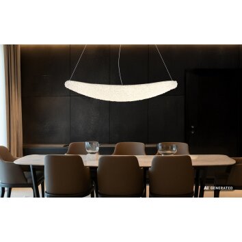 Globo Kristalla LED lampada a sospensione curva per tavolo da pranzo moderna