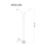 Globo Silvio piantana LED da lettura moderna 2 luci 6,5 W 1400 lm 2700/3350/4000 K