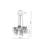 Globo Maxine lampadario a sospensione design a gocce 10 luci moderno