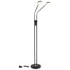 Globo Silvio LED lampada da terra piantana doppia per soggiorno, 173 cm, moderna