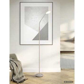 Globo Silvio lampada da terra da lettura LED moderna per salotto, H 173 cm