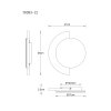 Globo Rojas LED applique da parete, lampada da parete moderna circolare 12W 3000K 1331 lm