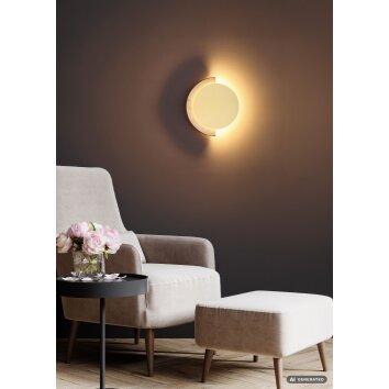 Globo Rojas LED applique da parete, lampada da parete moderna circolare 12W 3000K 1331 lm