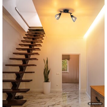 Globo Paula plafoniera a 2 spot lampada da soffitto moderna per soggiorno e corridoio