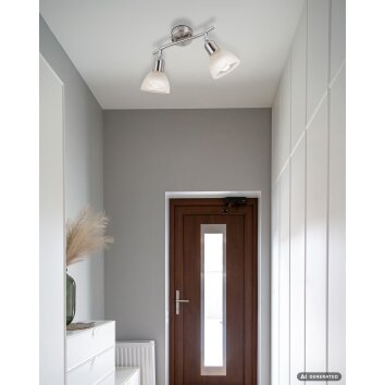 NOWA Daytona plafoniera a 2 faretti moderna da soffitto per corridoio e cucina