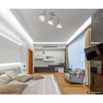 NOWA Daytona plafoniera moderna, lampada da soffitto a 3 luci E14 per soggiorno e cucina