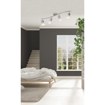 NOWA Daytona plafoniera da soffitto a barra curva a 4 luci E14 moderna per interni
