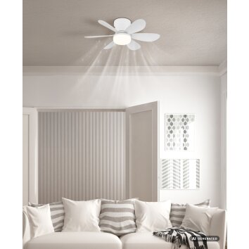 Globo Delores ventilatore da soffitto con luce e telecomando LED 560 lm 2700-6500 K 5 W