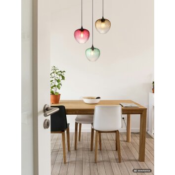 Globo Solveig lampada a sospensione moderna a 3 luci Ø 70 cm per sala da pranzo