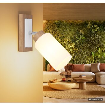 Globo Rowena lampada da parete moderna E27 60 Watt, per soggiorno e corridoio