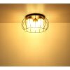 Globo Rowena plafoniera da soffitto rotonda industriale a 3 luci per soggiorno Ø 50 cm