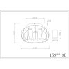 Globo Rowena plafoniera da soffitto rotonda industriale a 3 luci per soggiorno Ø 50 cm