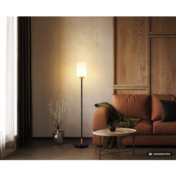 Globo Rowena lampada da terra moderna, piantana con interruttore sul cavo, altezza 150 cm