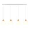Globo Swanson lampada a sospensione lineare a 4 luci per tavolo da pranzo 113 cm