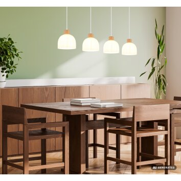 Globo Swanson lampada a sospensione lineare a 4 luci per tavolo da pranzo 113 cm