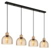 Globo Swanson lampada a sospensione lineare a 4 luci 113 cm per tavolo da pranzo