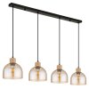 Globo Swanson lampada a sospensione lineare a 4 luci 113 cm per tavolo da pranzo