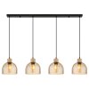 Globo Swanson lampada a sospensione lineare a 4 luci 113 cm per tavolo da pranzo