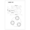 Globo Daren plafoniera, lampada da soffitto moderna a 3 luci E27, ø 37,5 cm