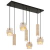 Globo Daren lampada a sospensione a 4 luci 64,5 cm design moderno per sala da pranzo