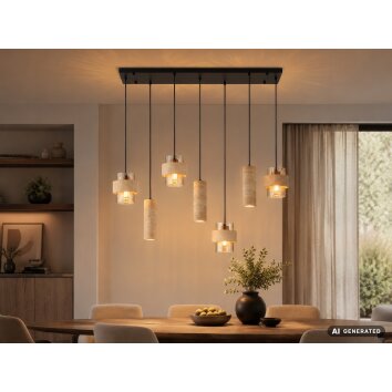 Globo Daren lampada a sospensione a 4 luci 64,5 cm design moderno per sala da pranzo